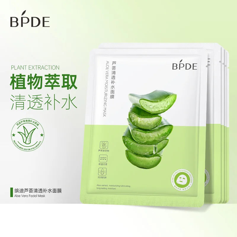 5pcs skincare Face Mask Sakura Centella Olive Aloe Facial Masks Moisturizing Anti-aging Nourishing Face Sheet Mask for Skin Care-Health Wisdom™