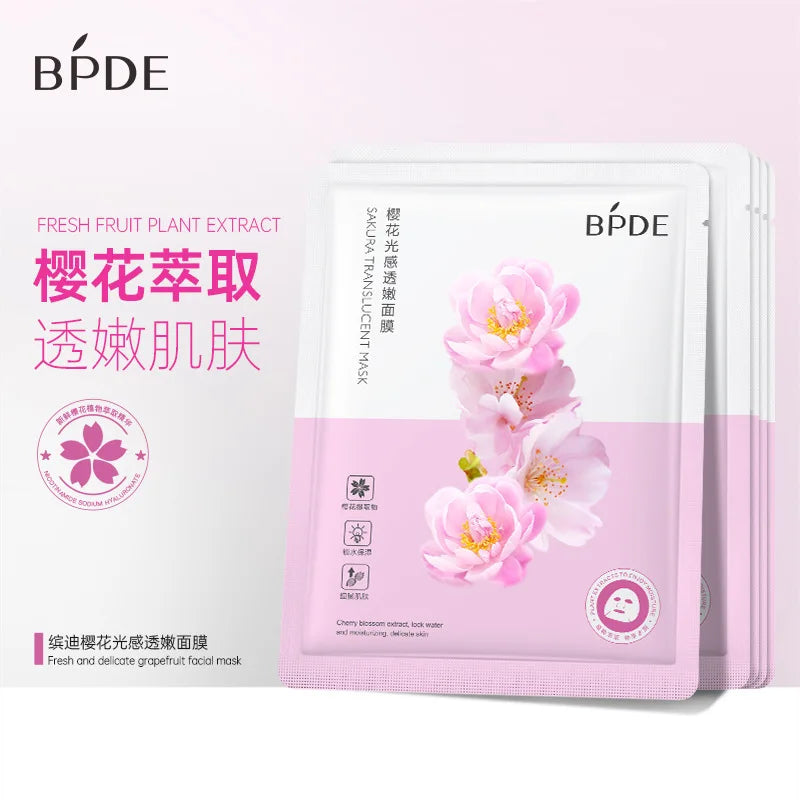 5pcs skincare Face Mask Sakura Centella Olive Aloe Facial Masks Moisturizing Anti-aging Nourishing Face Sheet Mask for Skin Care-Health Wisdom™