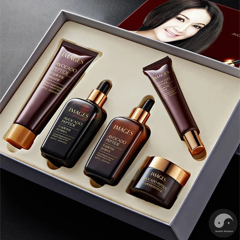 5pcs/lot IMAGES Avocado Polypeptide Face Care Sets Facial Moisturizing Repairing Skin Brightening Skin Care Products Cosmetics-Health Wisdom™
