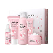 5pcs/set LAIKOU Sakura Face Care Sets Moisturizing Anti-aging Face Eye Cream Serum Toner Facial Cleanser Skin Care Products-Health Wisdom™