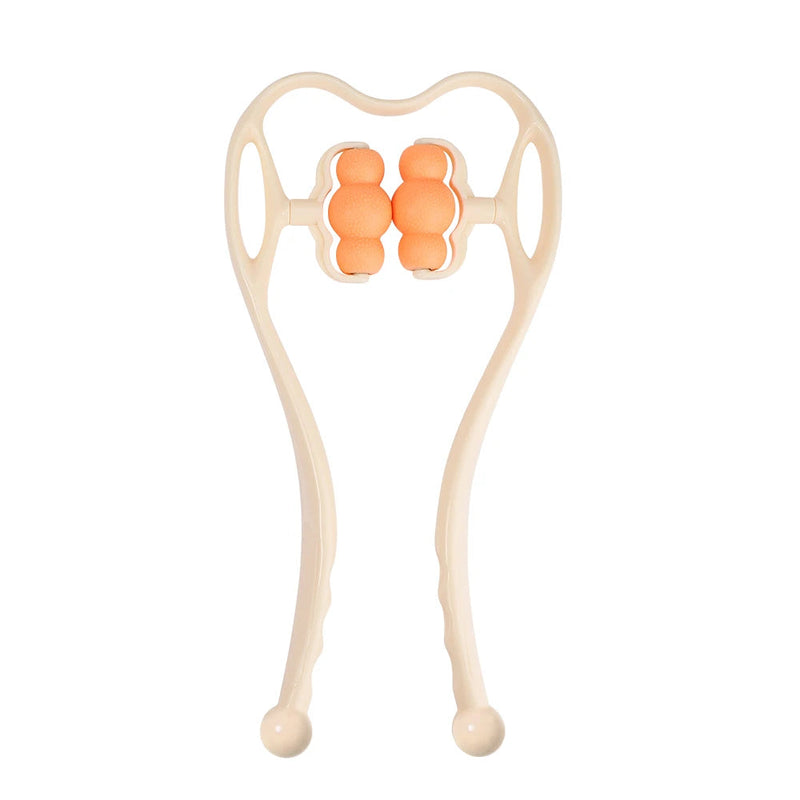 6-Rollers Manual Neck Massage Tool Cervical Spine Shoulder Dual Trigger Point Wheel 360° Rotation Waist Leg Pain Pressure Relief-Health Wisdom™