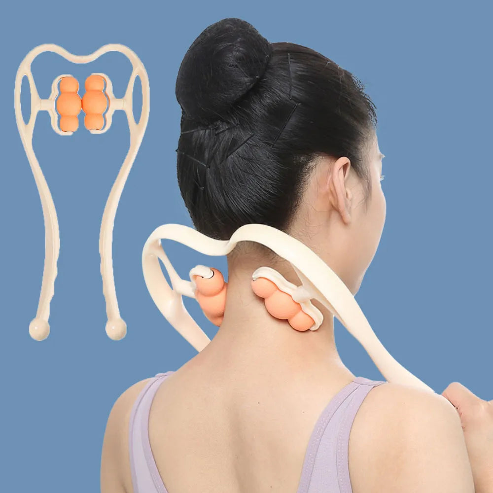 Online Buy 6-Rollers Manual Neck Massage Tool Cervical Spine Shoulder ...