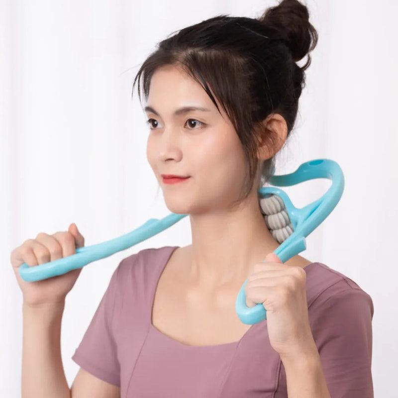 6-wheel Cervical Spine Massager Neck Shoulder Back Shiatsu Body Relaxation Manual Roller Physiotherapy Pain Relief Health Care-Health Wisdom™