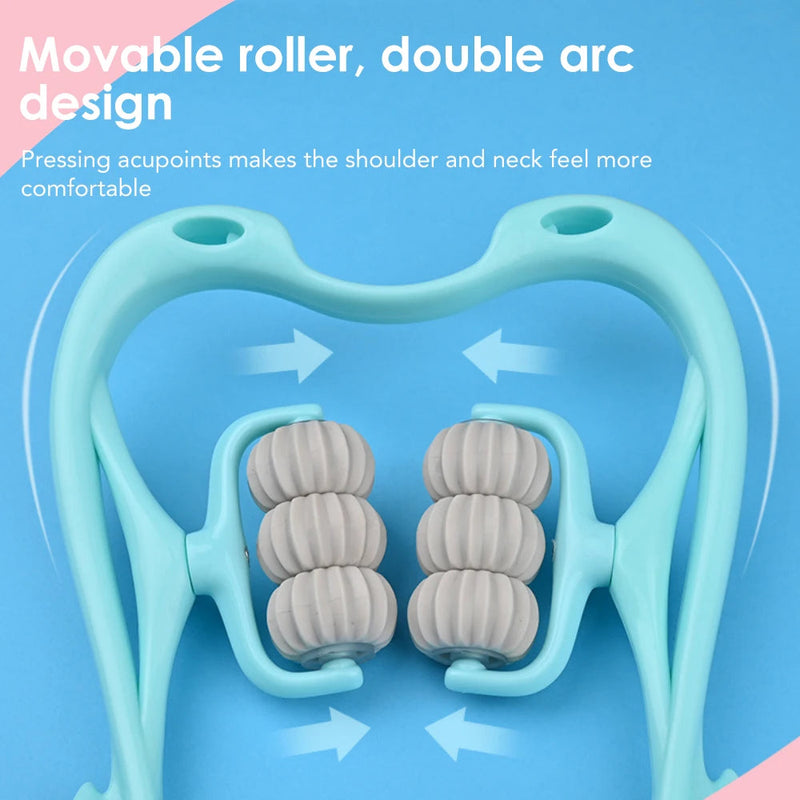 6-wheel Cervical Spine Massager Neck Shoulder Back Shiatsu Body Relaxation Manual Roller Physiotherapy Pain Relief Health Care-Health Wisdom™