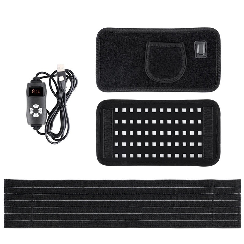 60 LED Red Light Therapy Pad 660nm 850nm Infrared Heated Physiotherapy Belt Strap Body Joint Arthritis Pain Relief Waist Back-Health Wisdom™