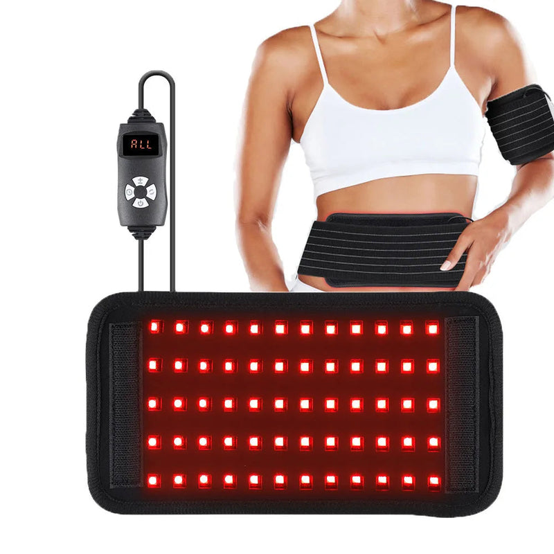 60 LED Red Light Therapy Pad 660nm 850nm Infrared Heated Physiotherapy Belt Strap Body Joint Arthritis Pain Relief Waist Back-Health Wisdom™