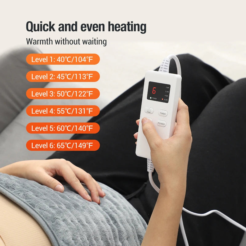 60*30CM Heating Pad Cushion Multifunctional Thermal For Home 6-Level Adjust Temperature 4-Level Timer-Health Wisdom™