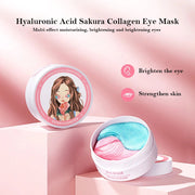 60Pcs Hyaluronic Acid Cherry Blossom Collagen Eye Mask Moisturizing Eyes Bags Dark Circles Remove Beauty Skincare Eye Patches-Health Wisdom™