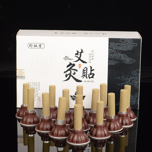 60Pcs Packing Moxa Stick Moxibustion Stickers Chinese Herbal Moxas Acupuncture Therapy Massager For Body Warm Uterus Stomach
