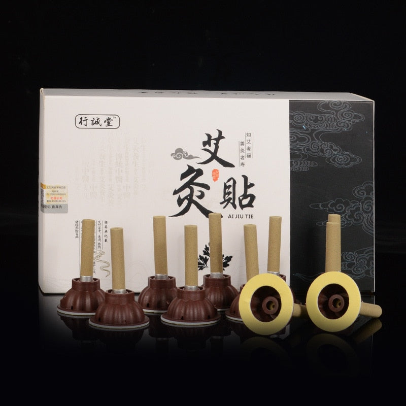 60Pcs Packing Moxa Stick Moxibustion Stickers Chinese Medicine Moxas Acupuncture Therapy Massager For Body Warm Uterus Stomach-Health Wisdom™