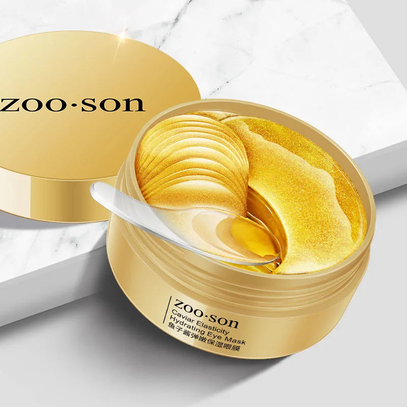 60pcs Caviar Crystal Collagen Gold Eye Mask Anti Dark Circles Moisturizing Anti-wrinkle Eye Bags Women Skin Care Eye Patches-Health Wisdom™