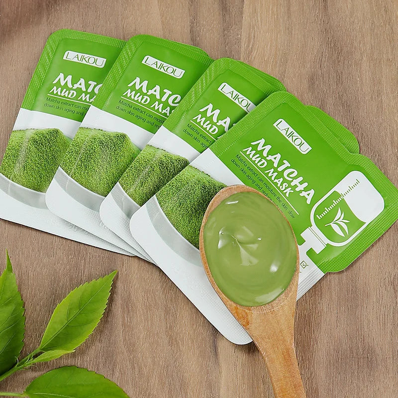 60pcs LAIKOU Matcha Sakura Mud Masks Facial Moisturizing Deep Cleansing Hydrating Whitening Clay Face Mask Skin Care Products-Health Wisdom™