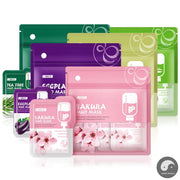 60pcs LAIKOU Matcha Sakura Mud Masks Facial Moisturizing Deep Cleansing Hydrating Whitening Clay Face Mask Skin Care Products-Health Wisdom™
