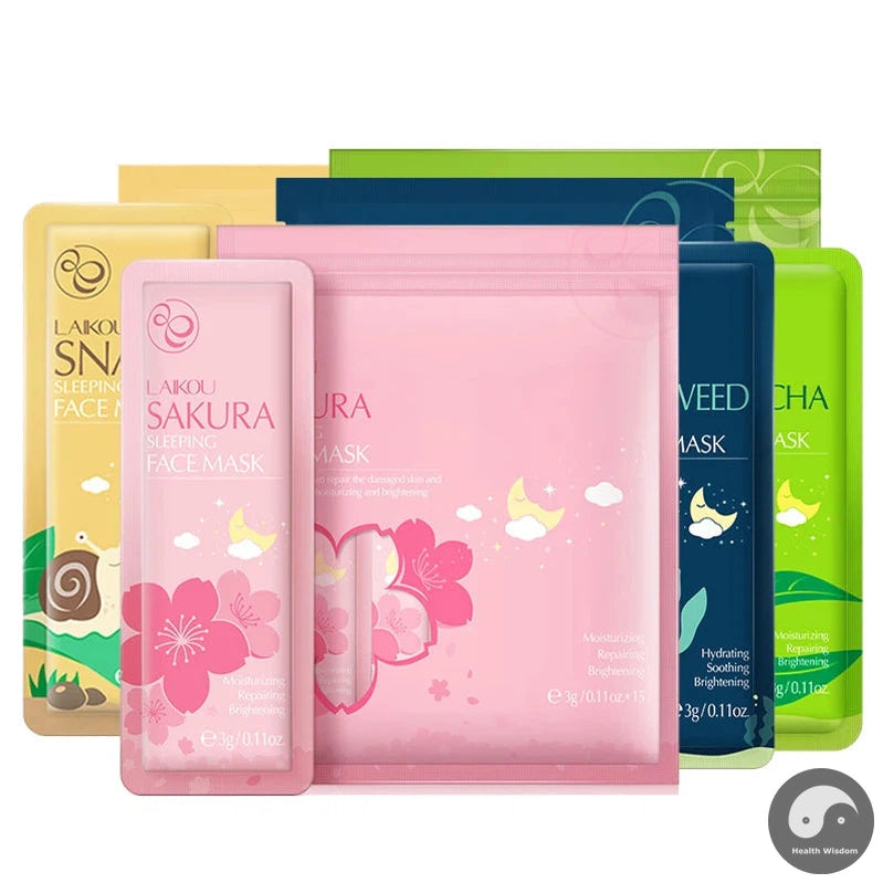 60pcs LAIKOU Sleeping Masks Face skincare Moisturizing Anti-aging Facial Masks No Wash Facial Sleep Mask Skin Care for Beauty-Health Wisdom™