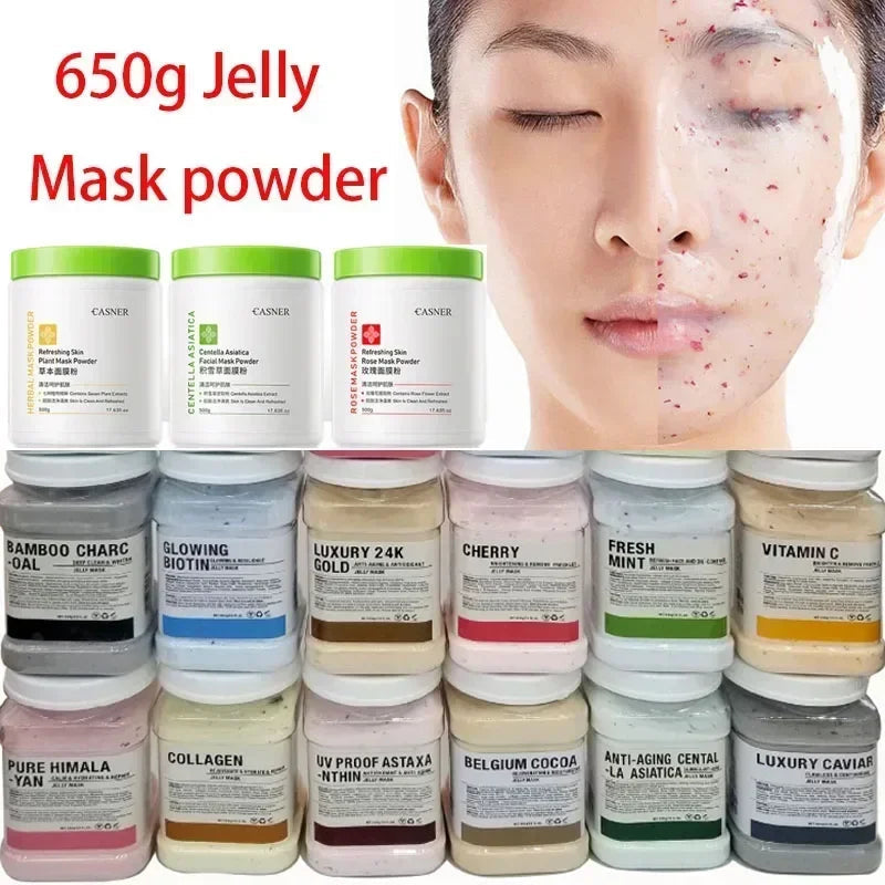 650g Arbutin Rose Jelly Mask Powder DIY Hydrojelly Masks Peel Off Vitamin C Hyaluronic Acid Facial Skin Care 24K Gold Mud Mask-Health Wisdom™