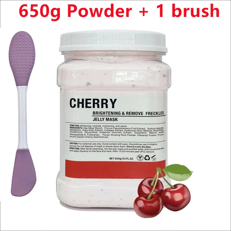 650g Chamomile Hyaluronic Acid Facial Mask Powder with Silicone Brush Anti Aging Brightening Rose Jelly Facial Mask with Brush-Health Wisdom™
