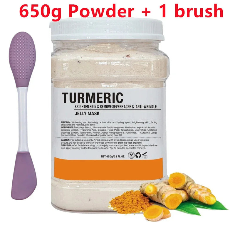 650g Chamomile Hyaluronic Acid Facial Mask Powder with Silicone Brush Anti Aging Brightening Rose Jelly Facial Mask with Brush-Health Wisdom™