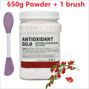 650g Chamomile Hyaluronic Acid Facial Mask Powder with Silicone Brush Anti Aging Brightening Rose Jelly Facial Mask with Brush-Health Wisdom™