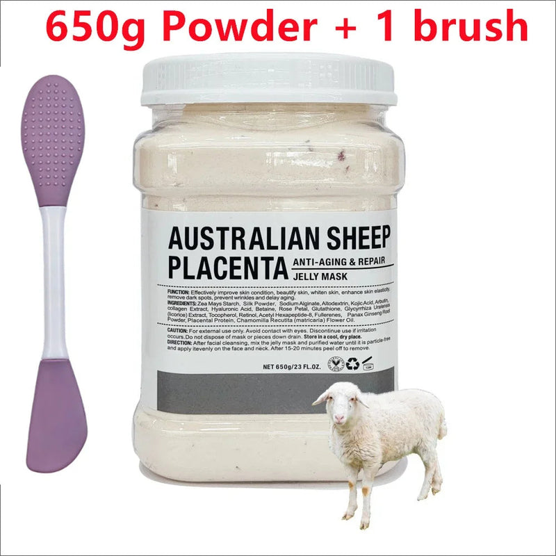 650g Chamomile Hyaluronic Acid Facial Mask Powder with Silicone Brush Anti Aging Brightening Rose Jelly Facial Mask with Brush-Health Wisdom™