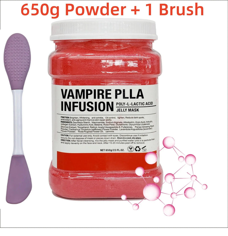 650g Chamomile Hyaluronic Acid Facial Mask Powder with Silicone Brush Anti Aging Brightening Rose Jelly Facial Mask with Brush-Health Wisdom™
