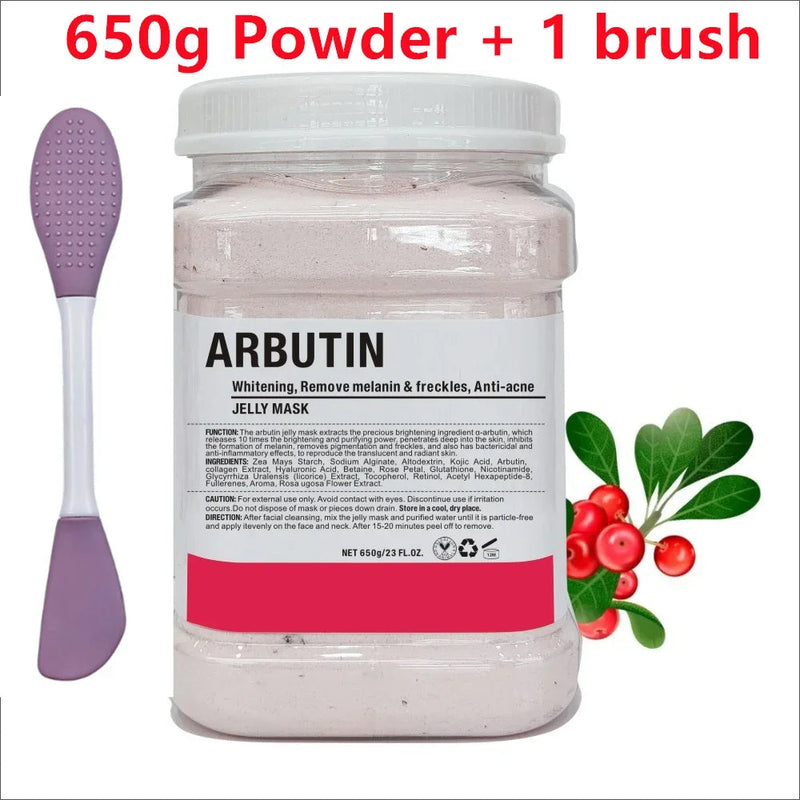 650g Chamomile Hyaluronic Acid Facial Mask Powder with Silicone Brush Anti Aging Brightening Rose Jelly Facial Mask with Brush-Health Wisdom™