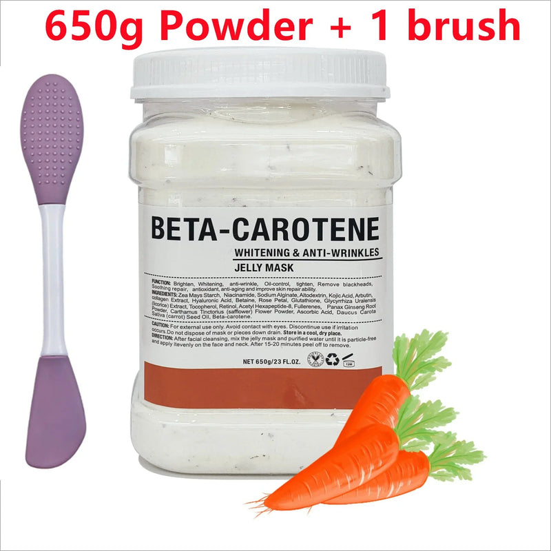 650g Chamomile Hyaluronic Acid Facial Mask Powder with Silicone Brush Anti Aging Brightening Rose Jelly Facial Mask with Brush-Health Wisdom™