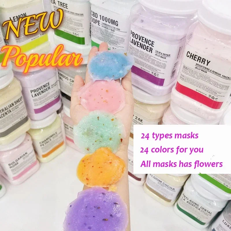 650g Vampire Soft SPA Hydro Jelly Mask Powder Anti-aging Brighten Peel Off DIY Facial Mask Crystal Flower Petal Rose Mask Powder-Health Wisdom™