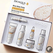 6pcs BIOAQUA Rice Raw Pulp Skin Care Sets Facial Cream Eye Cream Serum Toner Moisturizing Anti-Wrinkle Beauty Health Face Care-Health Wisdom™