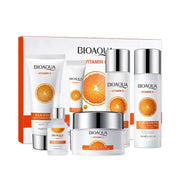 6pcs BIOAQUA Vitamin C Skin Care Sets Moisturizing Hydrating Anti-aging Eye Face Cream Serum Facial Cleanser Skin Care Set-Health Wisdom™
