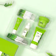 6pcs Green Tea Skin Care Sets Facial Cleanser Face Cream Serum Toner Sleeping Mud Masks Moisturizing Anti-Aging Face Care Kit-Health Wisdom™