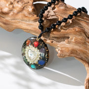 7 Chakra Orgone Pendant Heart Energy Necklace Obsidian Reiki Healing Crystal Orgonite Necklace Yoga Jewelry-Health Wisdom™