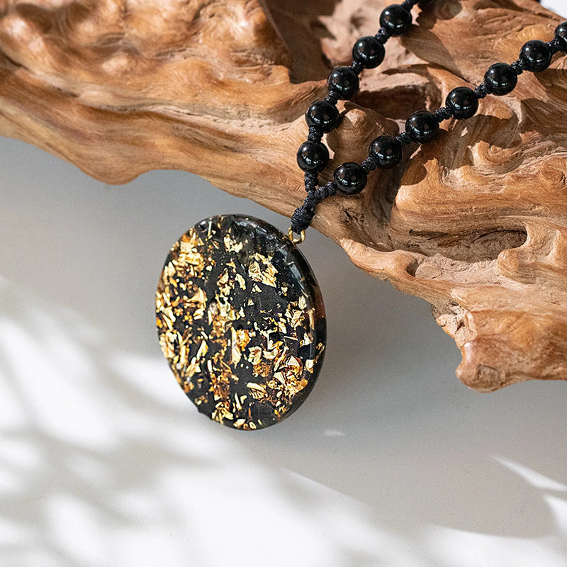 7 Chakra Orgone Pendant Heart Energy Necklace Obsidian Reiki Healing Crystal Orgonite Necklace Yoga Jewelry-Health Wisdom™