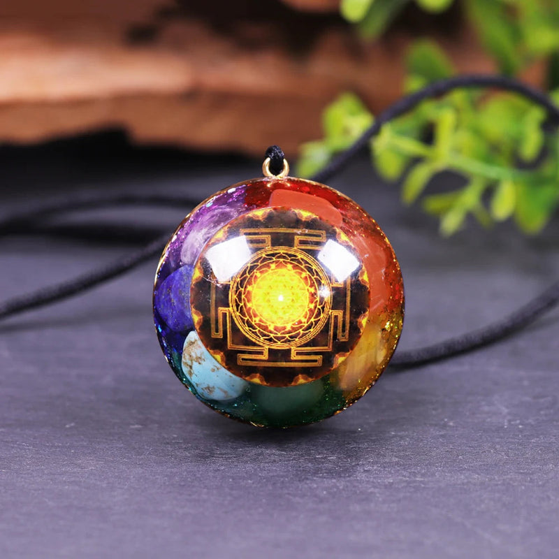 7 Chakra Reiki Healing Orgone Gemstone Crystals Chakra Orgonite Pendant Necklace For Good Luck Yoga Meditation Protection-Health Wisdom™