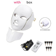 7 Color LED Facial Mask w/ Neck Face Care Treatment Beauty Anti Acne Korean Photon Therapy Face Whiten Skin Rejuvenation Machine-Health Wisdom™