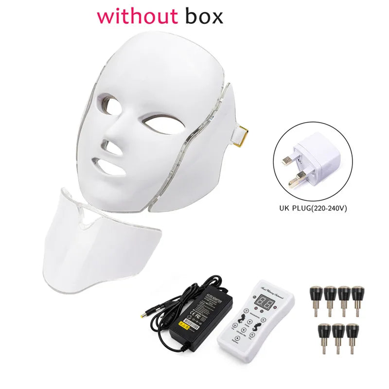 7 Color Led Facial Light Face Mask With Neck Skin Rejuvenation Tighten Anti Acne Wrinkle Beauty Treatment Korean Photon Spa Home-Health Wisdom™