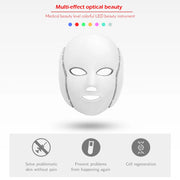 7 Color Led Facial Light Face Mask With Neck Skin Rejuvenation Tighten Anti Acne Wrinkle Beauty Treatment Korean Photon Spa Home-Health Wisdom™