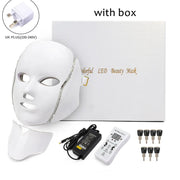 7 Color Led Facial Light Face Mask With Neck Skin Rejuvenation Tighten Anti Acne Wrinkle Beauty Treatment Korean Photon Spa Home-Health Wisdom™