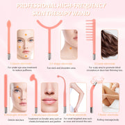 7 In 1 High Frequency Electrode Wand Electrotherapy Glass Tube Beauty Device Acne Remover Face Hair Body Skin Care Skin Tighten-Health Wisdom™