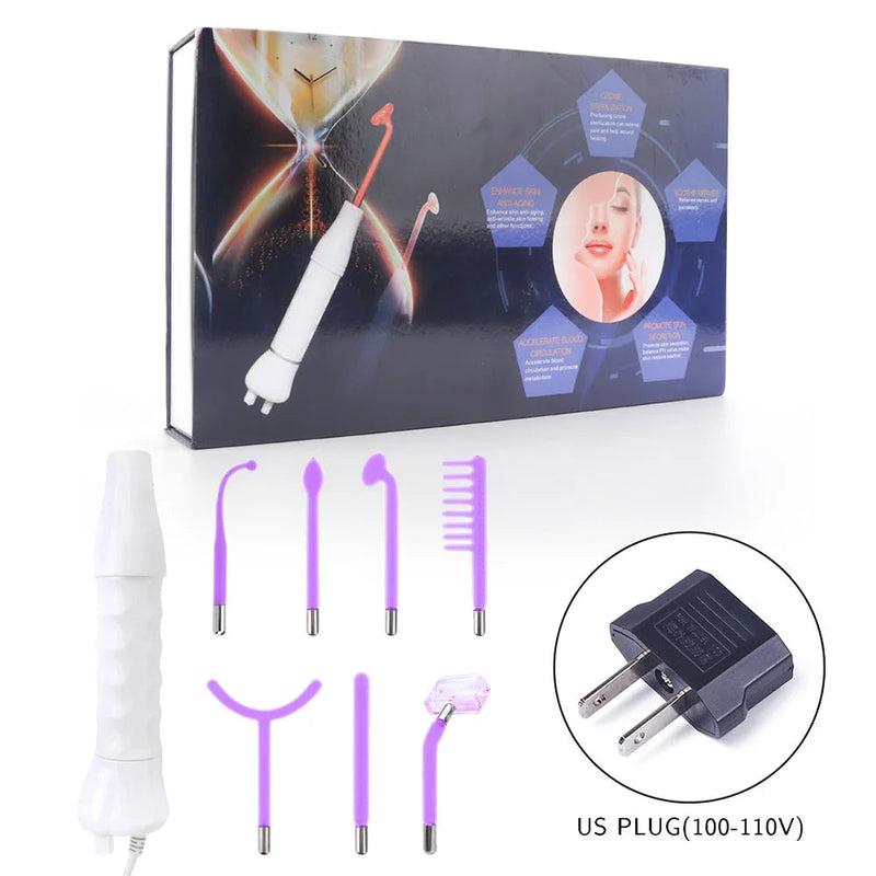 7 In 1 High Frequency Electrode Wand Electrotherapy Glass Tube Beauty Device Acne Remover Face Hair Body Skin Care Skin Tighten-Health Wisdom™