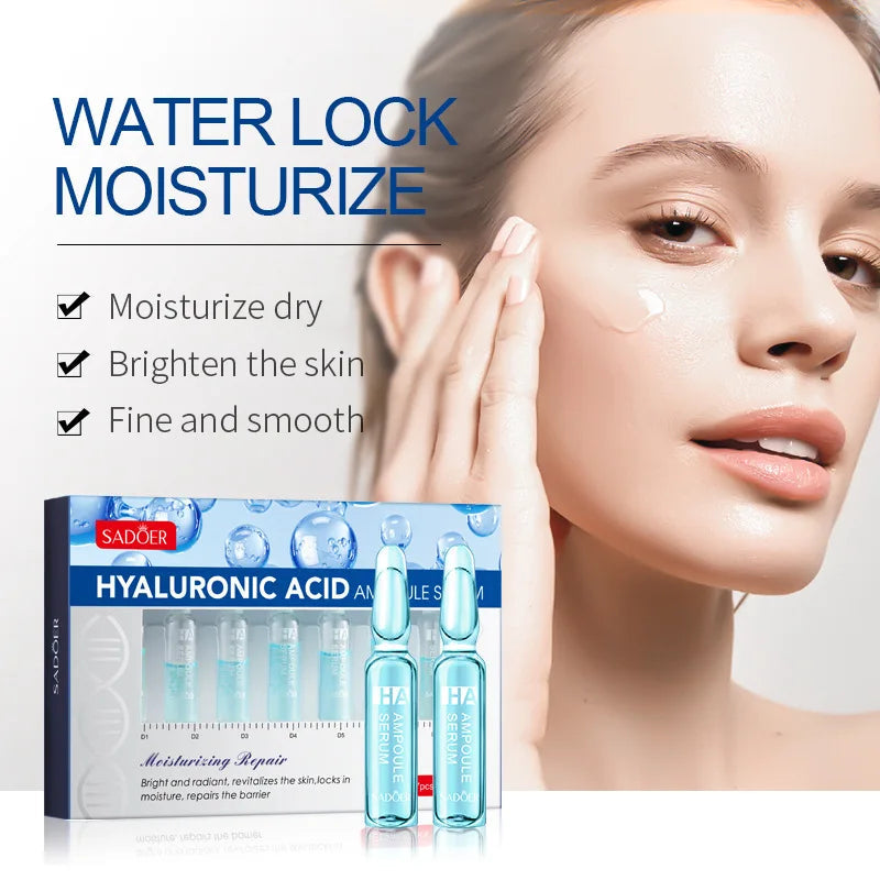 7 Pieces Hyaluronic Acid Essence Set Nicotinamide Oligopeptide Moisturizing Essence Anti-wrinkle Whitening Ampoule Face Serum-Health Wisdom™