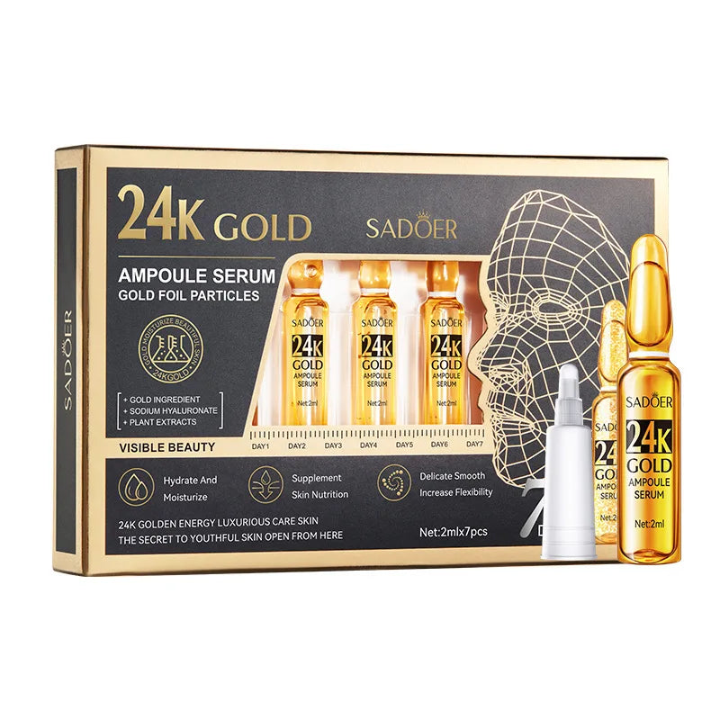 7 Pieces Hyaluronic Acid Essence Set Nicotinamide Oligopeptide Moisturizing Essence Anti-wrinkle Whitening Ampoule Face Serum-Health Wisdom™