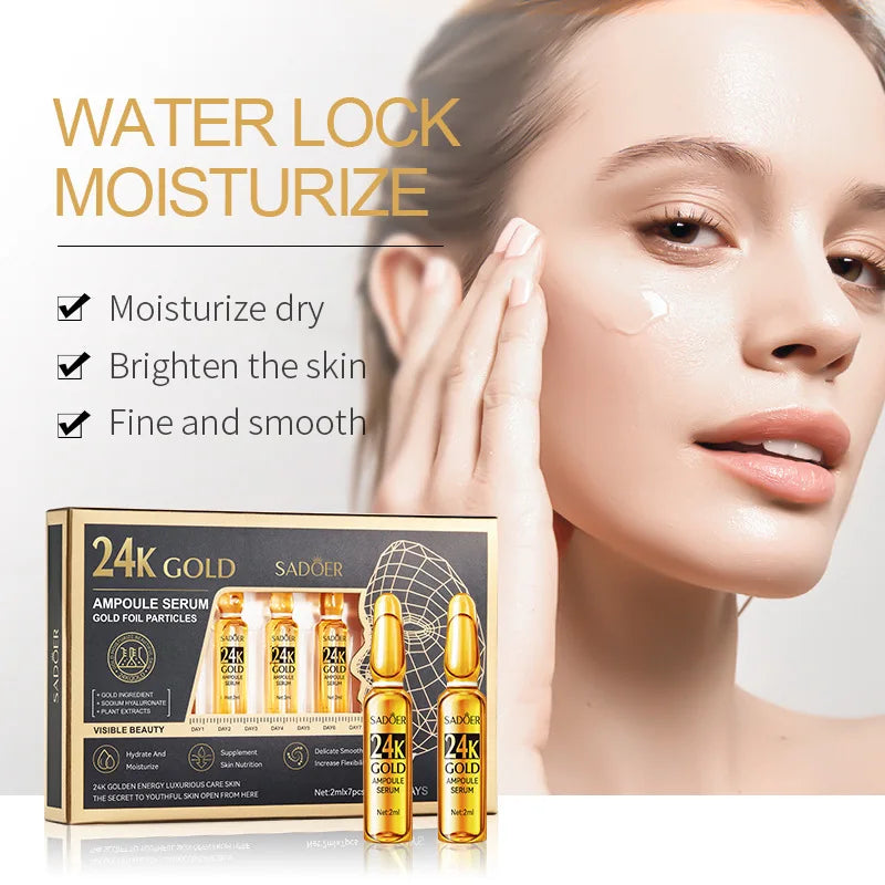 7 Pieces Hyaluronic Acid Essence Set Nicotinamide Oligopeptide Moisturizing Essence Anti-wrinkle Whitening Ampoule Face Serum-Health Wisdom™