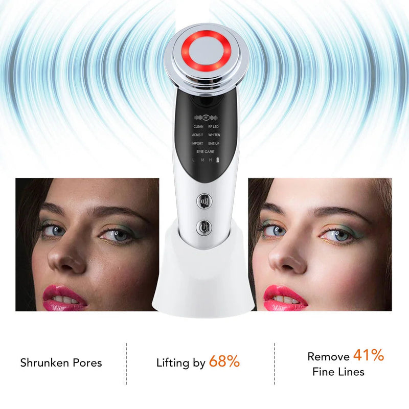 7 in 1 Face Lift Machine Facial Massager RF EMS Microcurrent Red Light Skin Rejuvenation Beauty Skin Care Tightening Wrinkles-Health Wisdom™