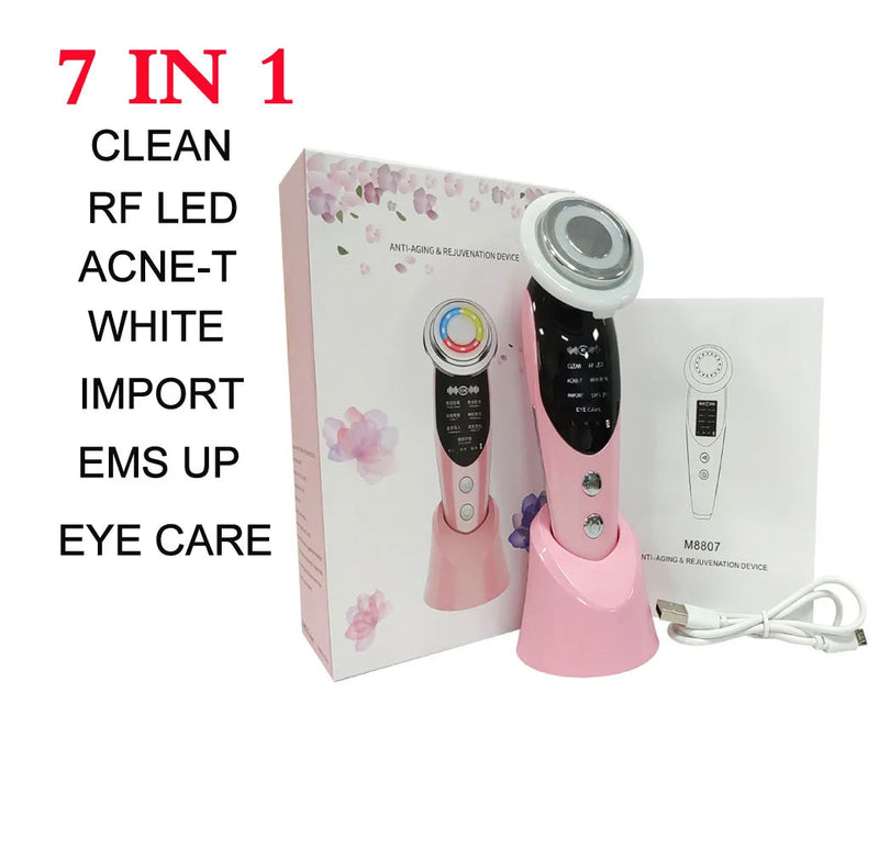 7 in 1 Face Lift Machine Facial Massager RF EMS Microcurrent Red Light Skin Rejuvenation Beauty Skin Care Tightening Wrinkles-Health Wisdom™