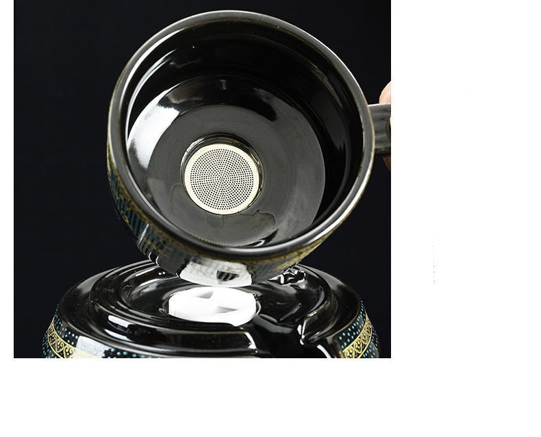 8 Pcs Set Semi Automatic Tea Sets Chinese Ceramic Purple Clay Tea Set Tea Cup The Kung Fu Teapot Set-Health Wisdom™