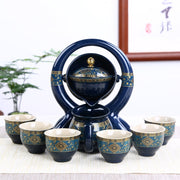 8 Pcs Set Semi Automatic Tea Sets Chinese Ceramic Purple Clay Tea Set Tea Cup The Kung Fu Teapot Set-Health Wisdom™