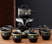 8 Pcs Set Semi Automatic Tea Sets Chinese Ceramic Purple Clay Tea Set Tea Cup The Kung Fu Teapot Set-Health Wisdom™