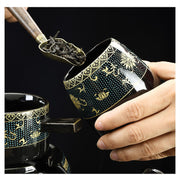 8 Pcs Set Semi Automatic Tea Sets Chinese Ceramic Purple Clay Tea Set Tea Cup The Kung Fu Teapot Set-Health Wisdom™