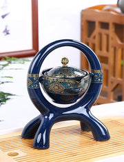 8 Pcs Set Semi Automatic Tea Sets Chinese Ceramic Purple Clay Tea Set Tea Cup The Kung Fu Teapot Set-Health Wisdom™