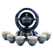 8 Pcs Set Semi Automatic Tea Sets Chinese Ceramic Purple Clay Tea Set Tea Cup The Kung Fu Teapot Set-Health Wisdom™